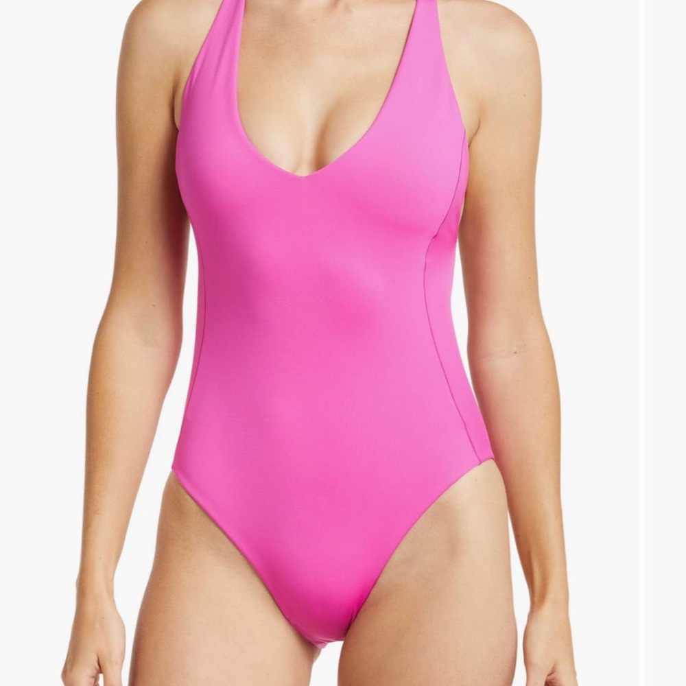 Left On Friday Bold Pink One Piece Swimsuit